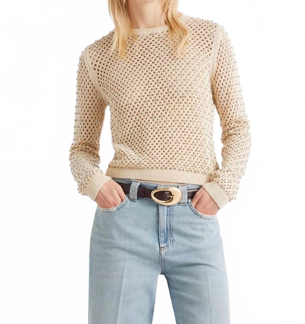 NEW MARELLA mlsarmony cotton sweater top in wool white